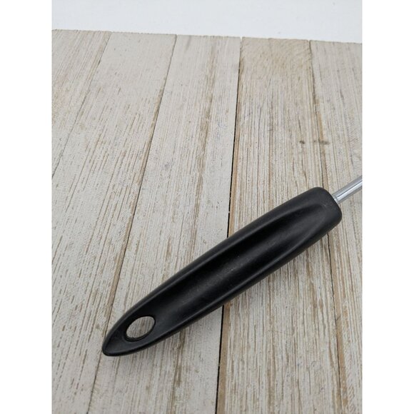 Black Nylon Plastic Slotted Spoon 12" Unbranded Black Handle - Picture 3 of 6